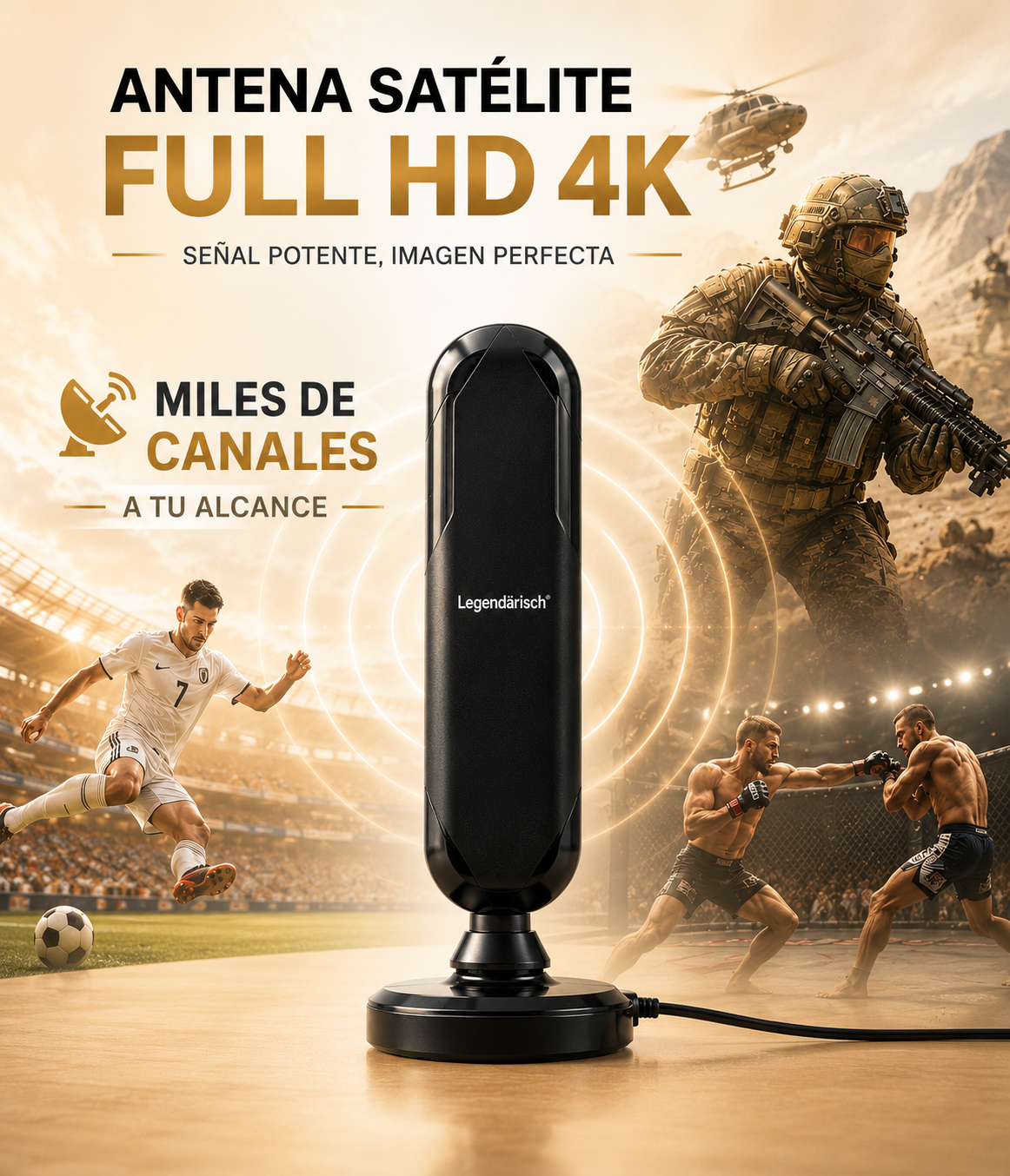 📡 ANTENA SATÉLITE FULL HD 4K Miles de Canales