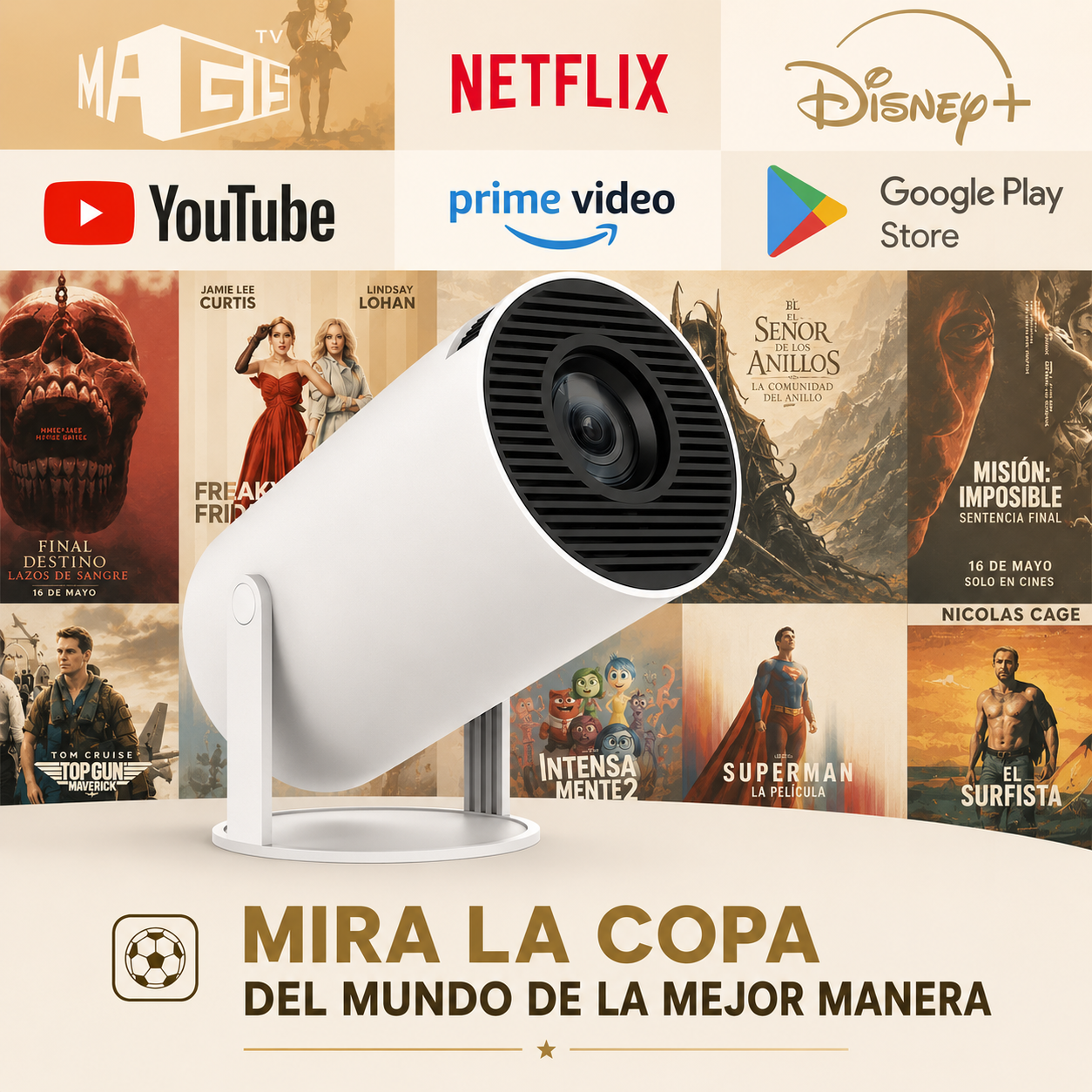 🎥 PROYECTOR 4K ORIGINAL DE 130 PULGADAS